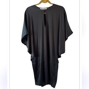 Susana Monoco Black Silk Sex in the City Runway Style Mini Dress Size 6